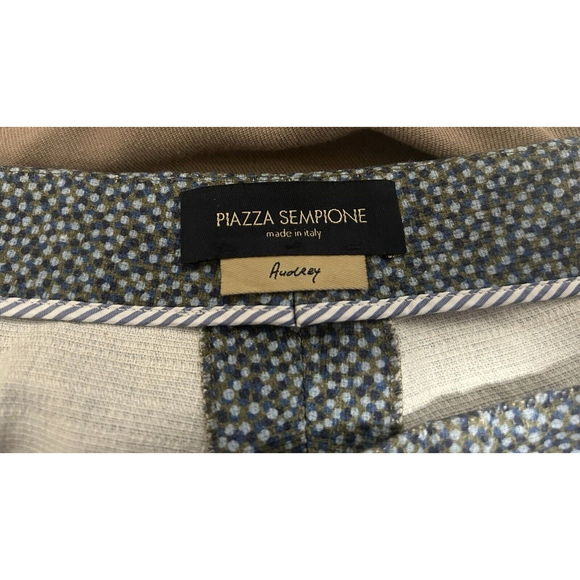 Piazza Sempione Womens Audrey Blue Dots Pattern Crop Pants Size 46 - Picture 4 of 9